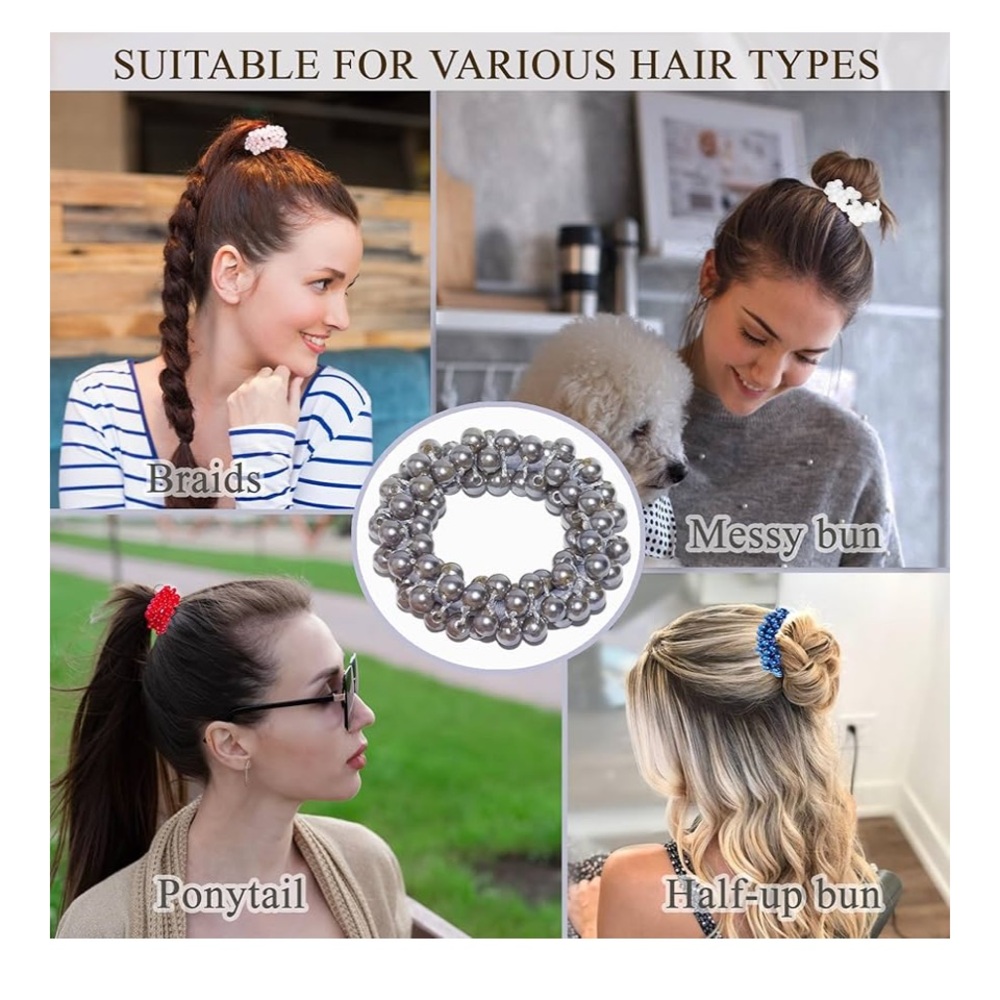 ๐Elegant Pearl Hair Ties (set of 2) - Picture 5 of 5